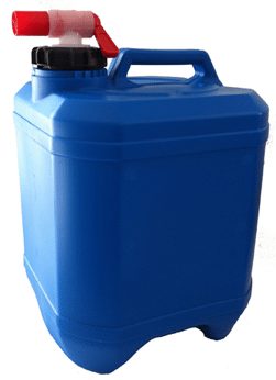 Blue 10 litre mineral water container